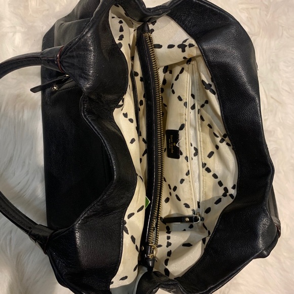 EUC Kate Spade black tote bag with gold hardware - Picture 8 of 10